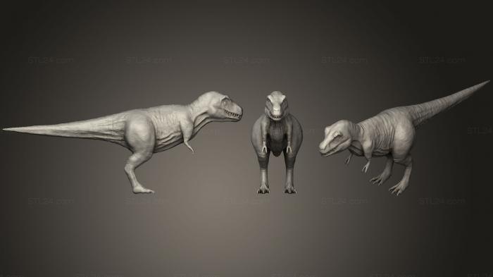 Статуэтки животных (Тираннозавр Рекс, STKJ_1572) 3D модель для ЧПУ станка